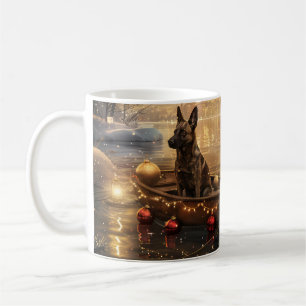 Belgische Malinoi Kerst Feestelijke Reis Koffiemok