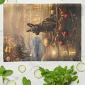 Belgische Malinoi Kerst Feestelijke Reis Theedoek (Gevouwen)