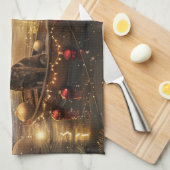 Belgische Malinoi Kerst Feestelijke Reis Theedoek (Quarter Fold)