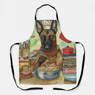 Belgische Malinoi Kerstbakken: Festieve Kerstmis Schort