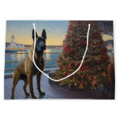 Belgische Malinoi Kerstcruise: Pawsome Holiday Groot Cadeauzakje (Voorkant)