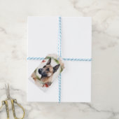 Belgische Malinoi Kerstkrans Feestelijke Pup Cadeaulabel (Met Touw)