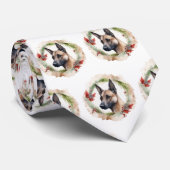 Belgische Malinoi Kerstkrans Feestelijke Pup Stropdas (Opgerold)