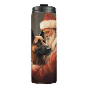 Belgische Malinoi met Sinterklaas Kerstmis Feestel Thermosbeker
