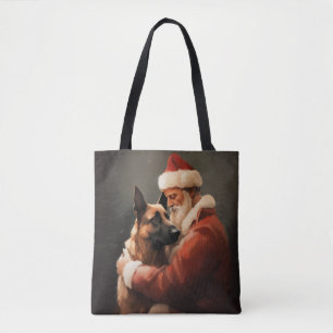 Belgische Malinoi met Sinterklaas Kerstmis Feestel Tote Bag