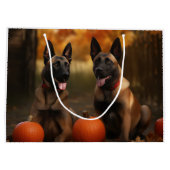 Belgische Malinoi Puppy Herfst Delight Pompoen Groot Cadeauzakje (Achterkant)
