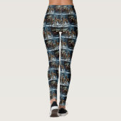 Belgische Malinoi Sneeuwslee Kerstdecoratie Leggings (Achterkant)