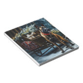 Belgische Malinoi Sneeuwslee Kerstdecoratie Notitieblok (Schuin)