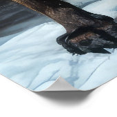 Belgische Malinoi Sneeuwslee Kerstdecoratie Poster (Hoek)