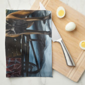 Belgische Malinoi Sneeuwslee Kerstdecoratie Theedoek (Quarter Fold)