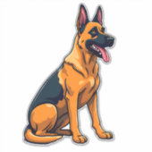 Belgische Malinois (1) Sticker (Voorkant)