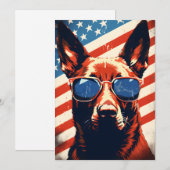 Belgische Malinois 4 juli Onafhankelijkheidsdag Feestdagenkaart (Voorkant / Achterkant)