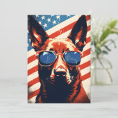 Belgische Malinois 4 juli Onafhankelijkheidsdag Feestdagenkaart (Staand voorkant)