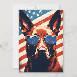 Belgische Malinois 4 juli Onafhankelijkheidsdag Feestdagenkaart