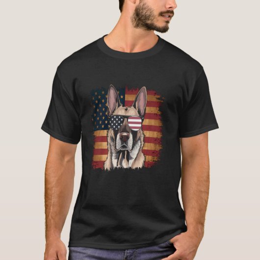 Belgische Malinois 4 juli T-shirt (Voorkant)