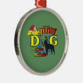 Belgische Malinois Agility Metalen Ornament (Rechts)