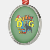 Belgische Malinois Agility Metalen Ornament (Links)