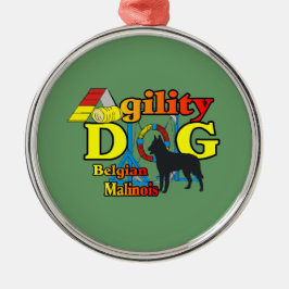 Belgische Malinois Agility Metalen Ornament