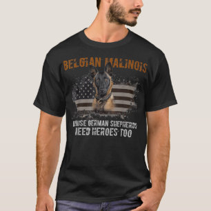 Belgische Malinois American Flag Dog T-shirt