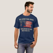 Belgische Malinois Amerikaanse vlag Funny Dog Gift T-shirt (Voorkant volledig)