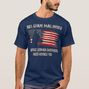 Belgische Malinois Amerikaanse vlag Funny Dog Gift T-shirt