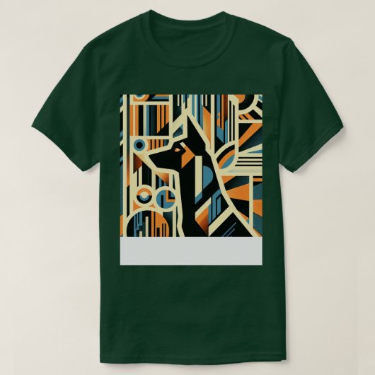 Belgische Malinois Art Deco Stijl T-shirt (Design voorkant)