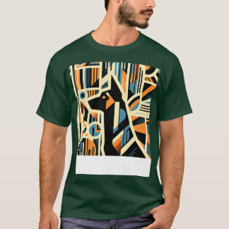Belgische Malinois Art Deco Stijl T-shirt