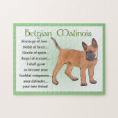 Belgische Malinois Art Legpuzzel (Horizontaal)