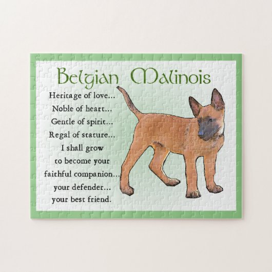 Belgische Malinois Art Legpuzzel (Horizontaal)