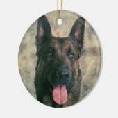 Belgische Malinois - Belgische herder - Maligator Keramisch Ornament (Links)
