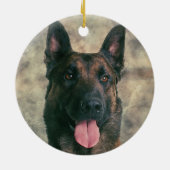 Belgische Malinois - Belgische herder - Maligator Keramisch Ornament (Achterkant)