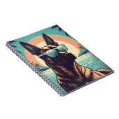 Belgische Malinois bij een tropisch strand tijdens Notitieboek (Rechterzijde)