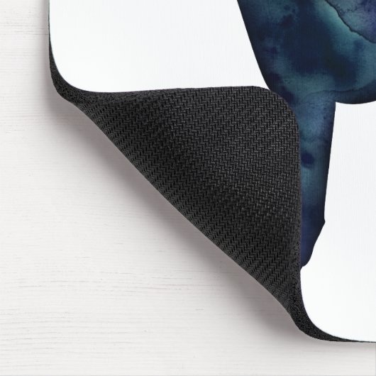 Belgische Malinois Black Waterverf Silhouette Muismat (Hoek)