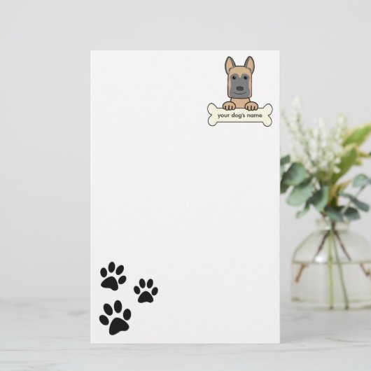 Belgische Malinois Briefpapier (Staand voorkant)
