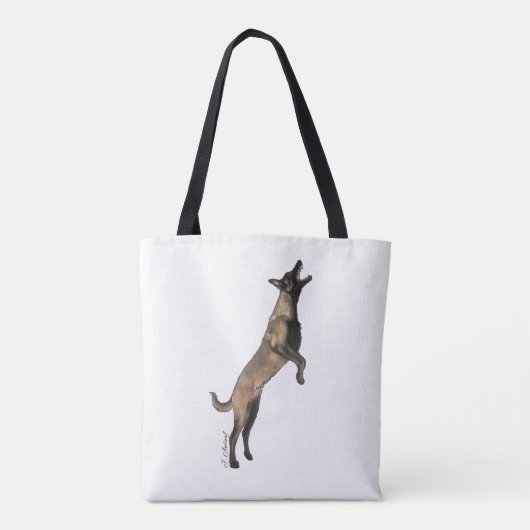 Belgische Malinois Canvas tas (Achterkant)