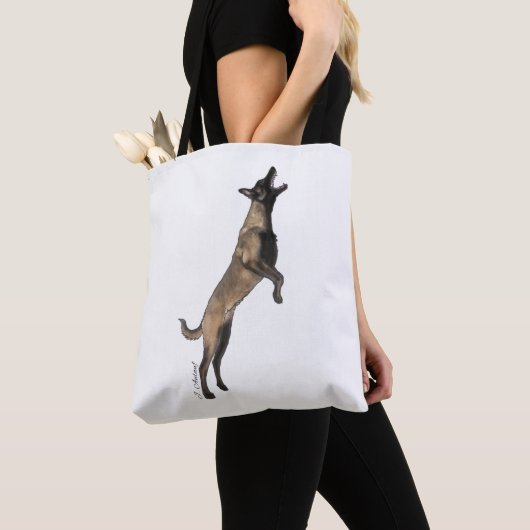 Belgische Malinois Canvas tas (Dichtbij)