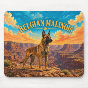 Belgische Malinois, Canyonlands Vintage Watercolor Muismat