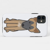 Belgische Malinois Dog Cartoon Case-Mate iPhone Case (Achterkant (horizontaal))