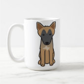 Belgische Malinois Dog Cartoon Koffiemok (Links)