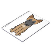 Belgische Malinois Dog Cartoon Notitieboek (Linkerzijde)