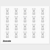 Belgische Malinois Dog Cartoon Ronde Sticker (Vel)
