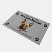 Belgische Malinois Dog Deurmat (Schuin)