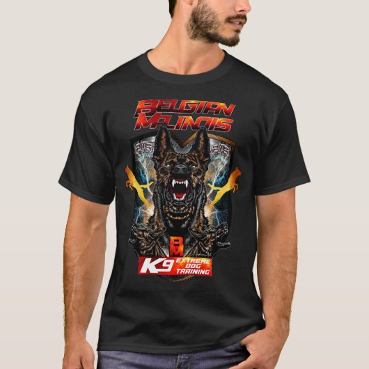 Belgische Malinois ELITE Extreme hond getraind T-shirt (Voorkant)