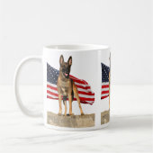 Belgische Malinois en vlaggenMok Koffiemok (Links)