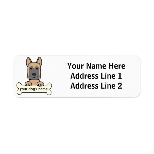 Belgische Malinois Etiket (Voorkant)