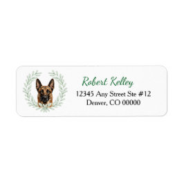 Belgische Malinois Eucalyptusblad Krans Etiket
