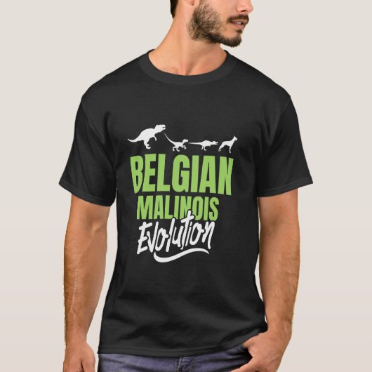 BELGISCHE MALINOIS EVOLUTION Hondeneigenaar Malino T-shirt (Voorkant)