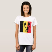 Belgische Malinois Flag Tee Shirt (Voorkant volledig)