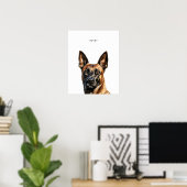 Belgische Malinois gepersonaliseerde print (Thuiskantoor)