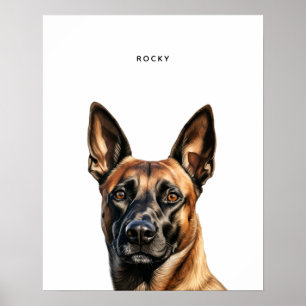 Belgische Malinois gepersonaliseerde print